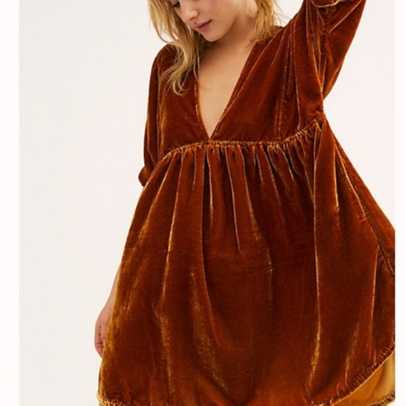 Free People Tops - Free People NWT Ivy Velvet Tunic/Mini-Dress Small